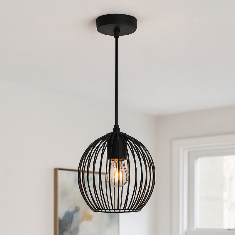 Industriële hanglamp Wiro Bolvormig klein