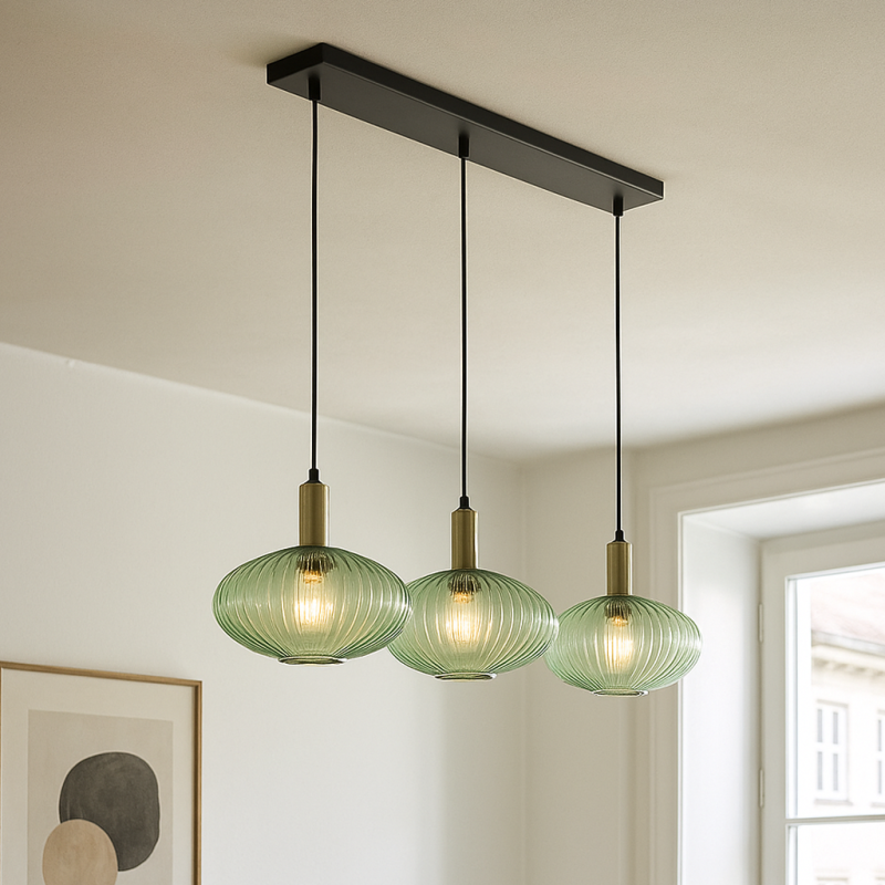 Retro hanglamp groen, Charlois Retro hanglamp groen, Charlois