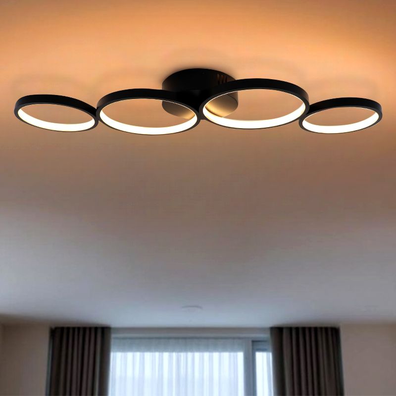 Design plafonnière zwart, Giorgio, 34W, 3000K LED