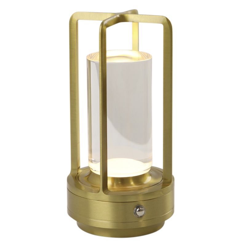 Moderne oplaadbare tafellamp goud, Elian, 3W, warm tot koud wit verstelbare LED, met schakelaar Moderne oplaadbare tafellamp goud, Elian, 3W, warm tot koud wit verstelbare LED, met schakelaar