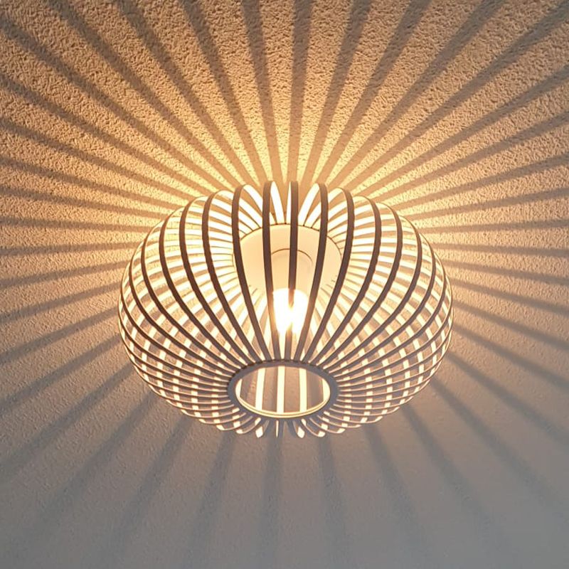 Industriële plafonnière wit, Lieve