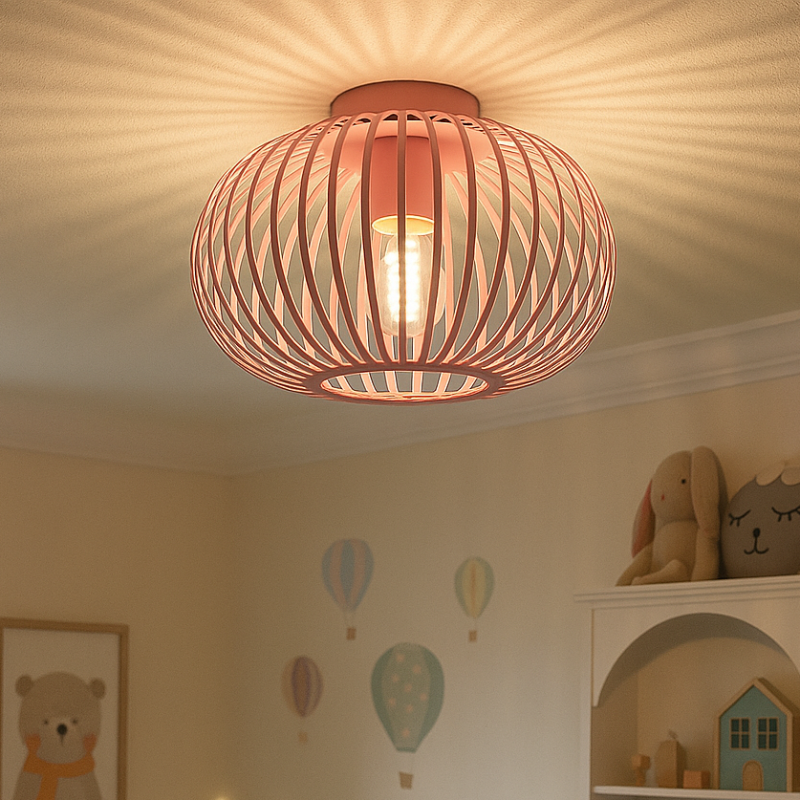 Industriële plafonnière roze, Lieve Industriële plafonnière roze, Lieve