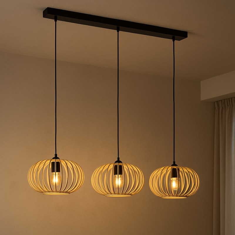 Bamboe hanglamp bruin, Lieve Bamboe hanglamp bruin, Lieve