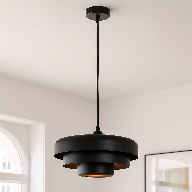 Moderne hanglamp zwart, Meredith Moderne hanglamp zwart, Meredith