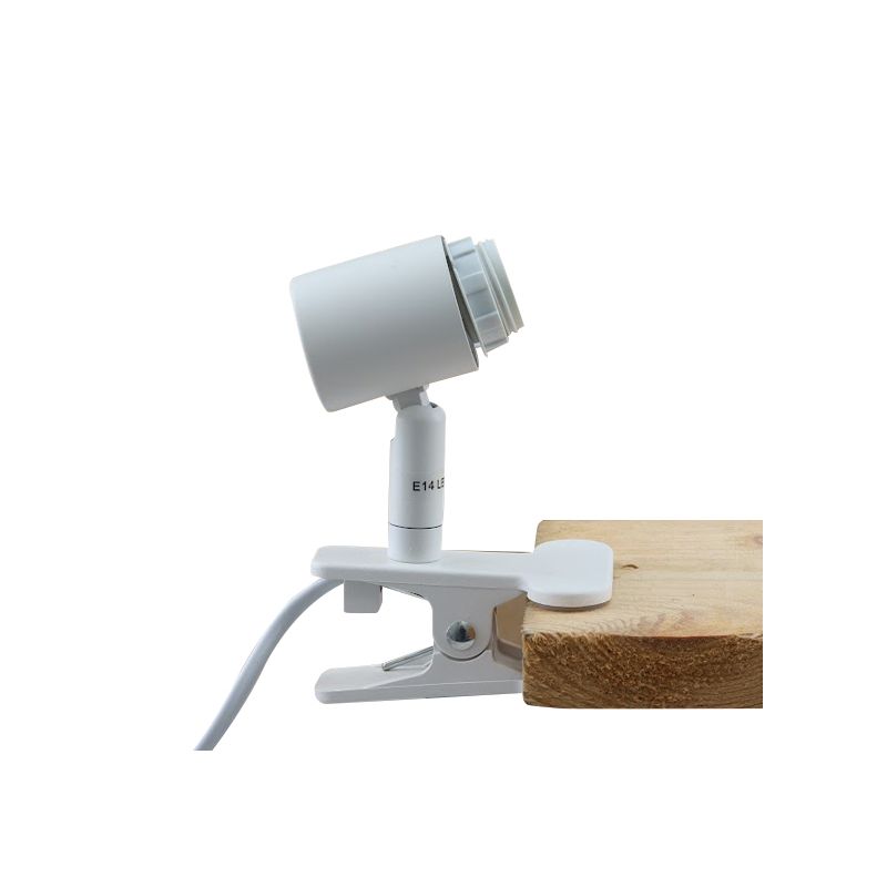 Kunststof klemspot wit, Merve, met schakelaar