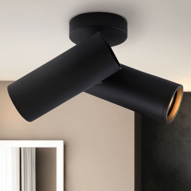 Moderne plafondspot zwart, Nadi