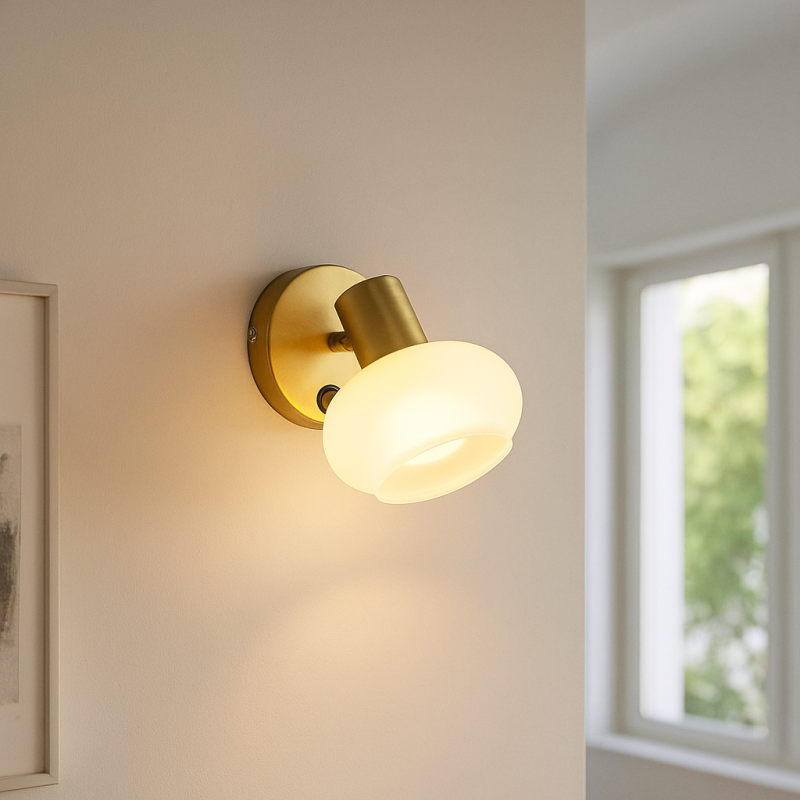 Design wandspot wit, Skip, met schakelaar