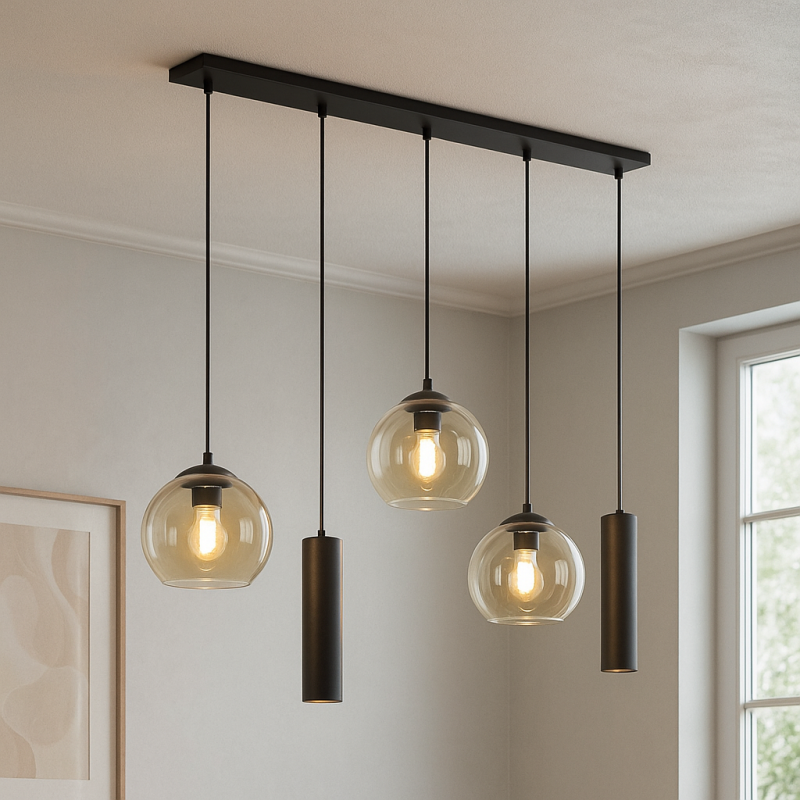 Moderne hanglamp zwart, Gianni