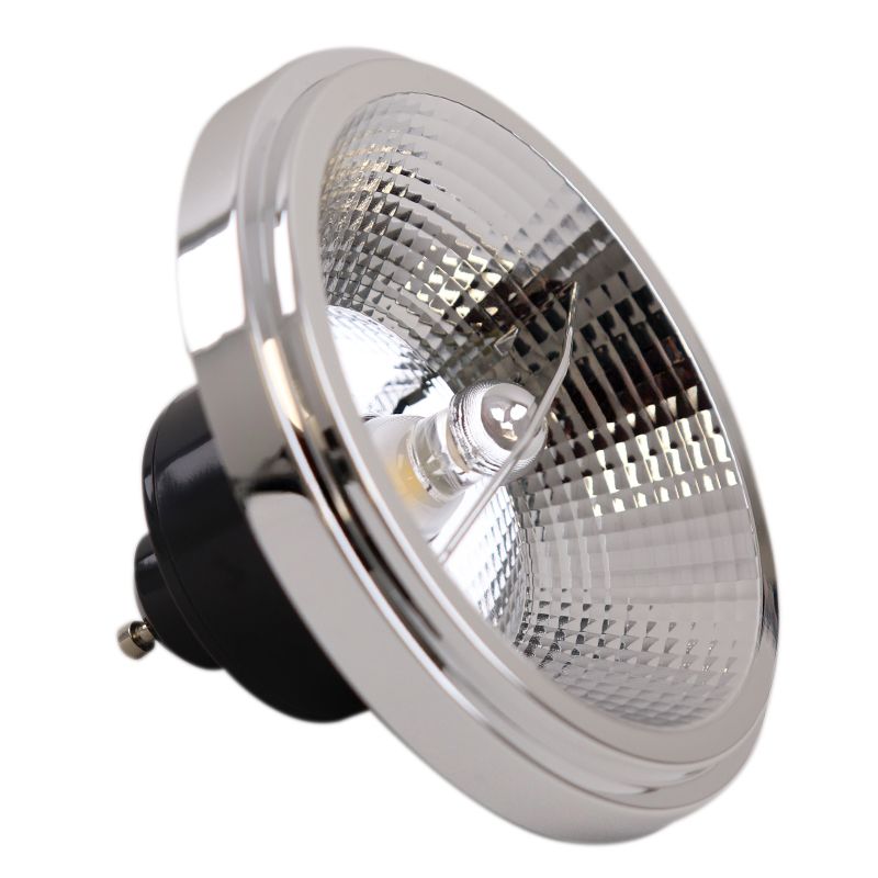 Dimbare Olucia GU10 (AR111) LED lamp Clint, zwart, 6W, dim to warm