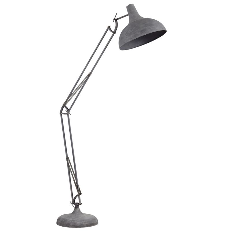 Industriële vloerlamp grijs, Hobbo Industriële vloerlamp grijs, Hobbo