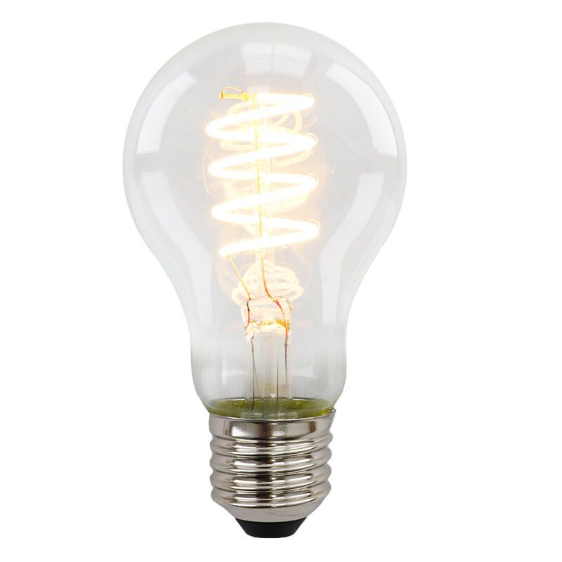 Dimbare Olucia E27 LED lamp, Tuelo, A60, 4W, transparant glas, 2700k