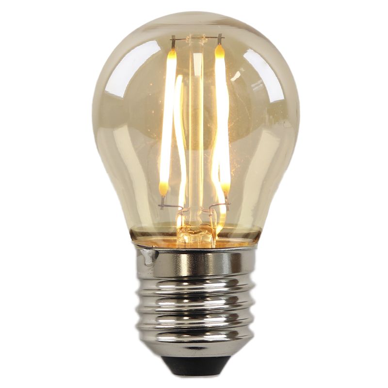 Dimbare Olucia E27 LED filament lamp Melchis, amber, P45, 2W, 2200K Dimbare Olucia E27 LED filament lamp Melchis, amber, P45, 2W, 2200K