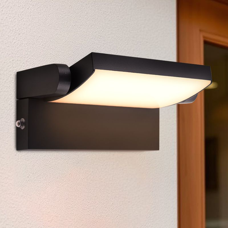 Moderne buiten wandlamp met schemersensor zwart, Alet, 12,5W, 3000K LED, IP54 Moderne buiten wandlamp met schemersensor zwart, Alet, 12,5W, 3000K LED, IP54