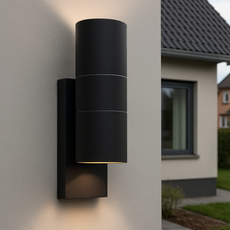 Zwarte buitenlamp, schemersensor Pedro, roestvrij staal (rvs) Zwarte buitenlamp, schemersensor Pedro, roestvrij staal (rvs)