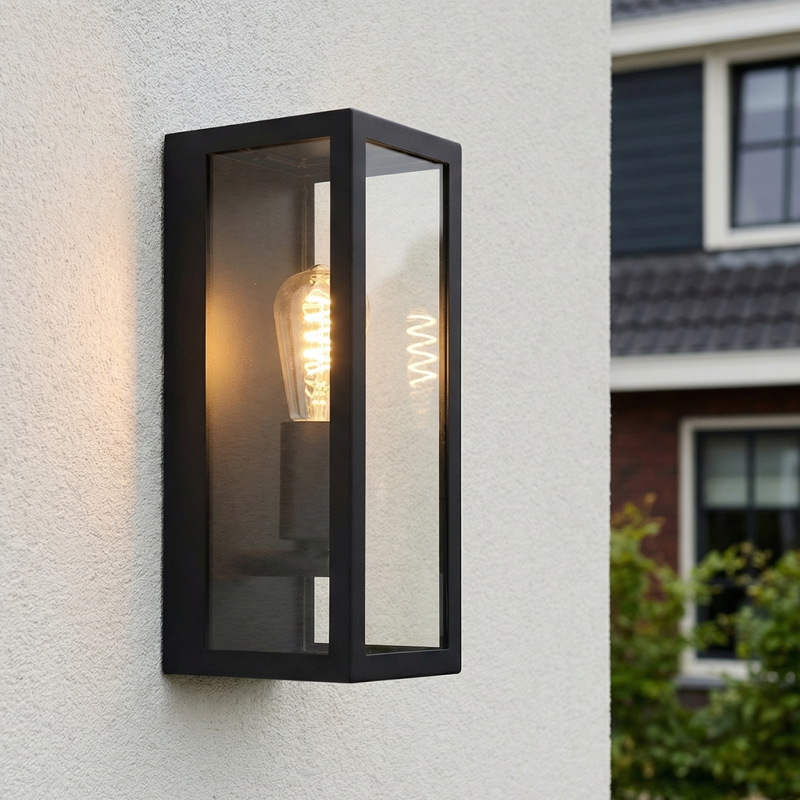 Moderne buitenlamp zwart, Senne, IP44