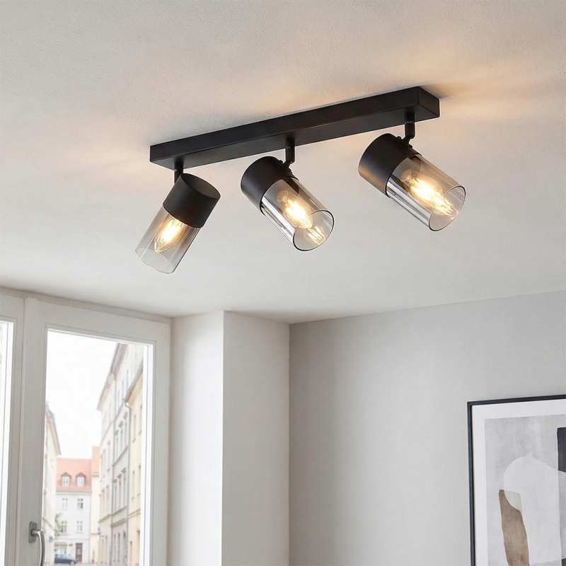 Moderne plafondspot zwart, Huy Moderne plafondspot zwart, Huy