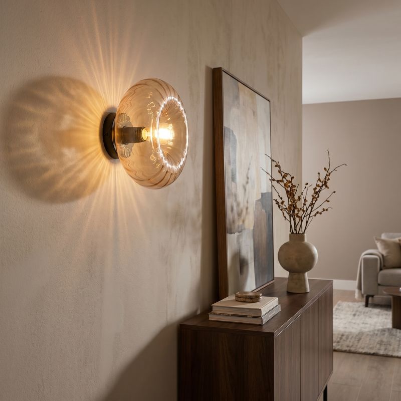 Retro wandlamp amber, Diane