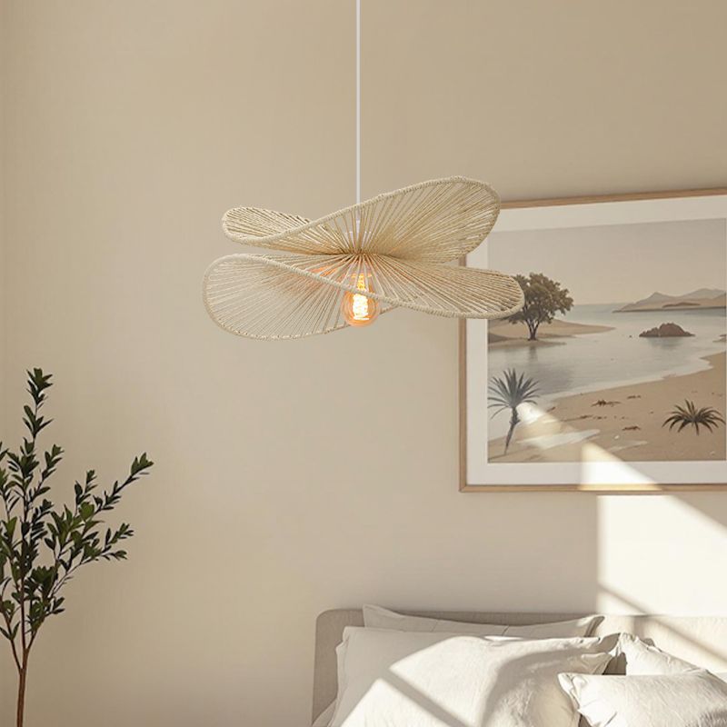 Papieren hanglamp beige, Rosalie