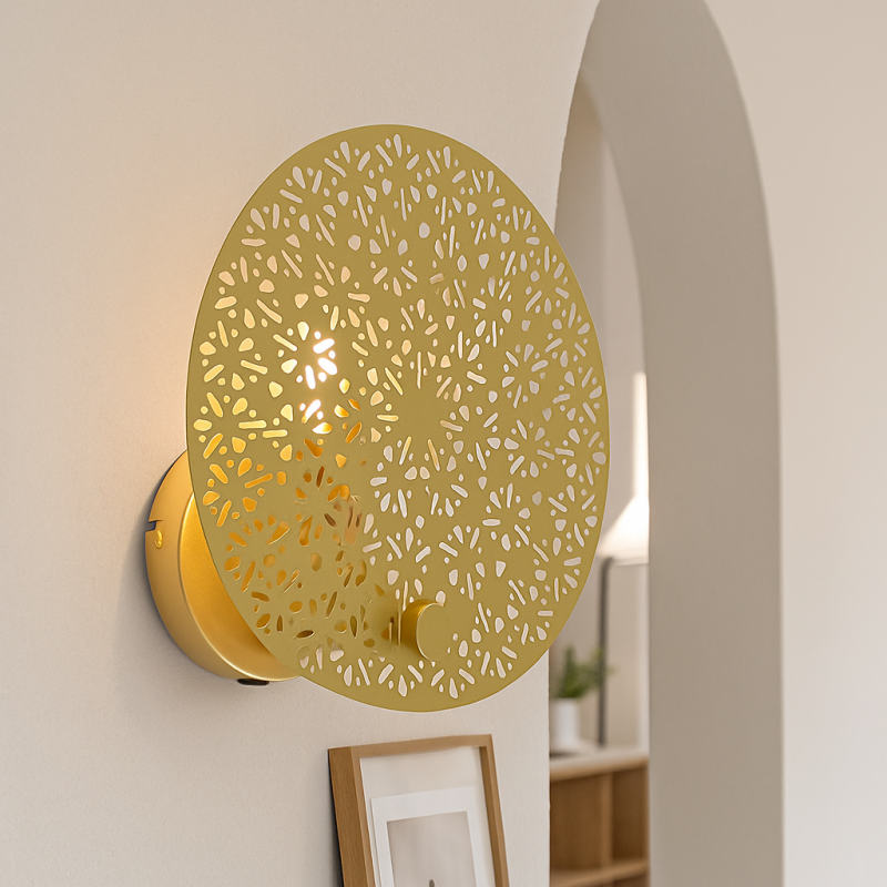 Design wandlamp messing, Sienna