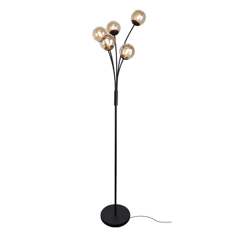 Design vloerlamp amber, Stacy, met schakelaar Design vloerlamp amber, Stacy, met schakelaar