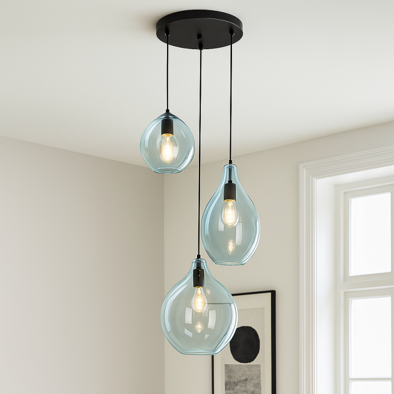 Design hanglamp blauw, Cees