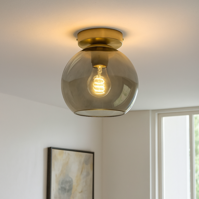 Design plafondlamp grijs, Giada