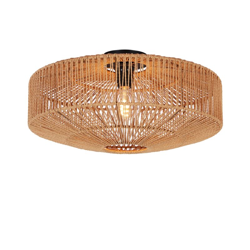 Landelijke plafondlamp bruin, Pippa