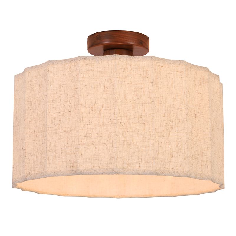 Landelijke plafondlamp beige, Loulou