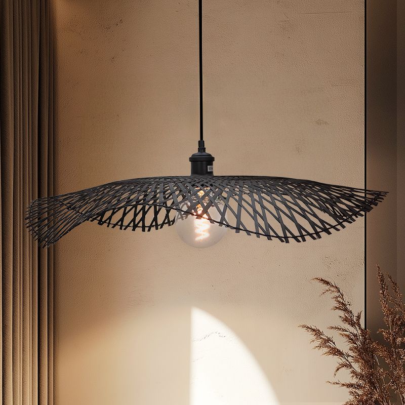 Bamboe hanglamp zwart, Romee