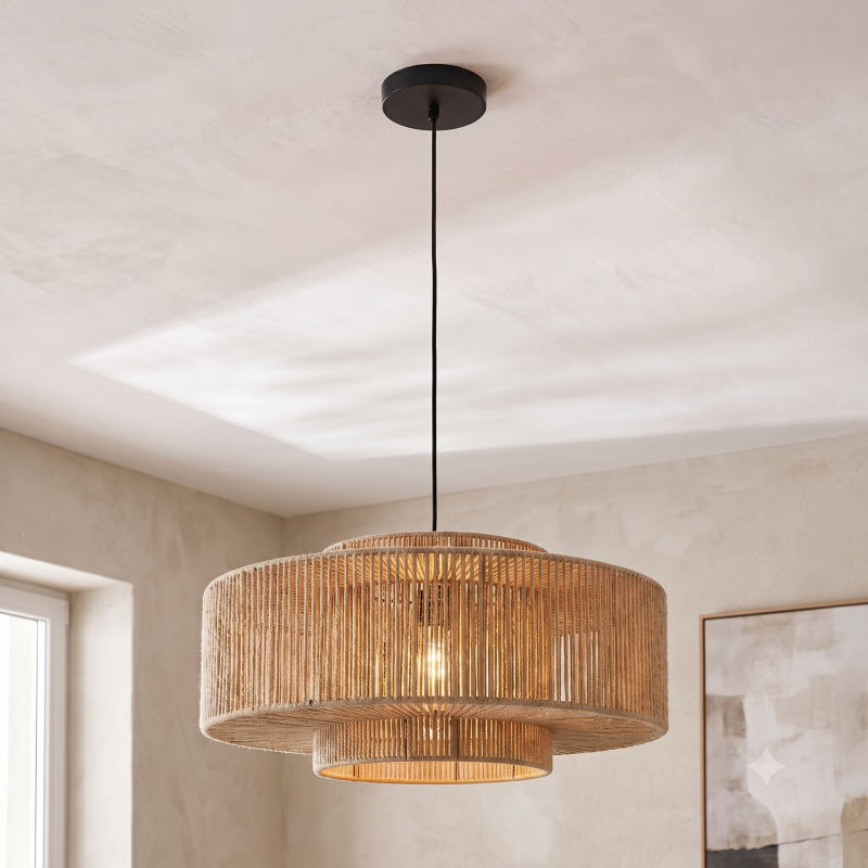 Japandi hanglamp bruin, Selena