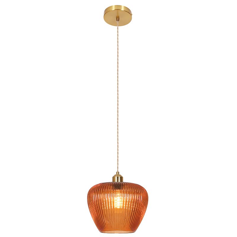 Retro hanglamp bruin, Rhode