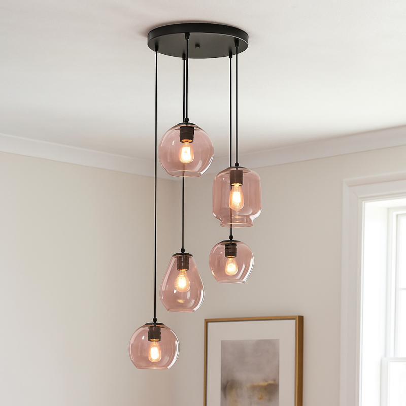 Moderne hanglamp roze, Caia