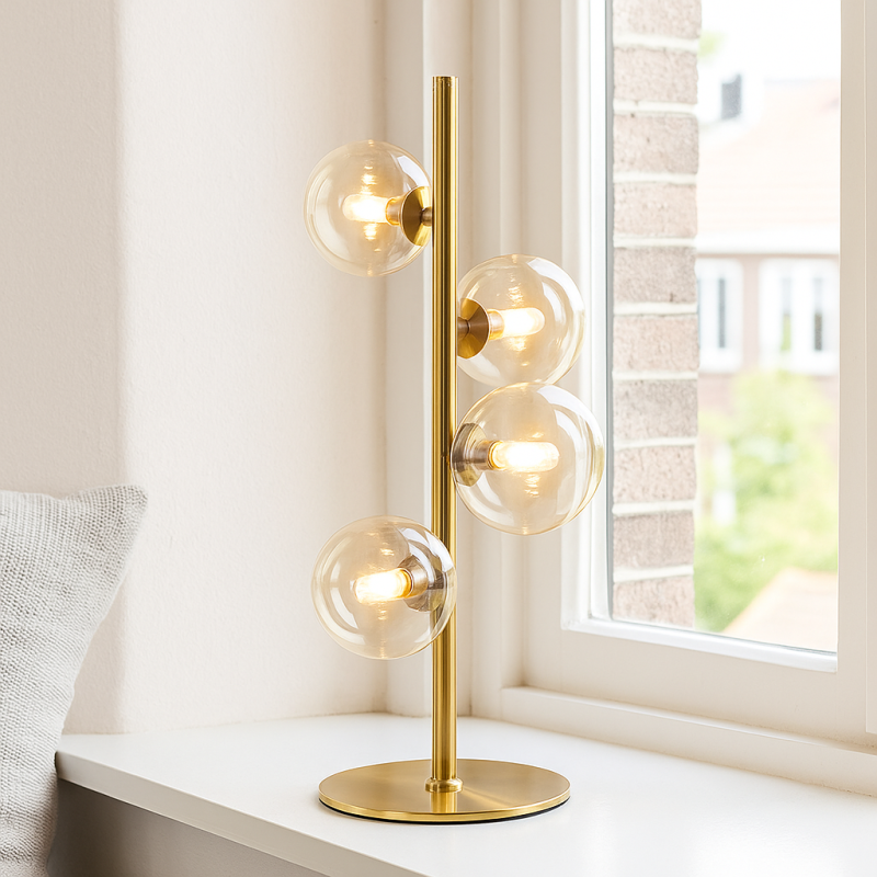 Design tafellamp transparant, Remo, met schakelaar Design tafellamp transparant, Remo, met schakelaar