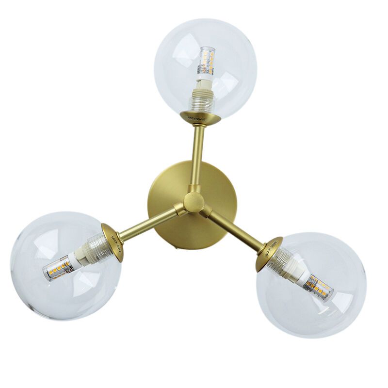 Moderne Plafondlamp,LED Goudkleurig Metalen Slaapkamerlamp,4000K,24W