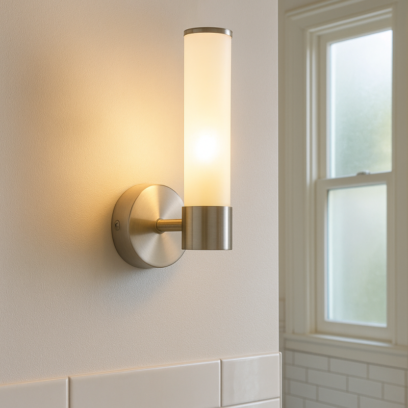 Moderne badkamer wandlamp nikkel, Callum, IP44 Moderne badkamer wandlamp nikkel, Callum, IP44