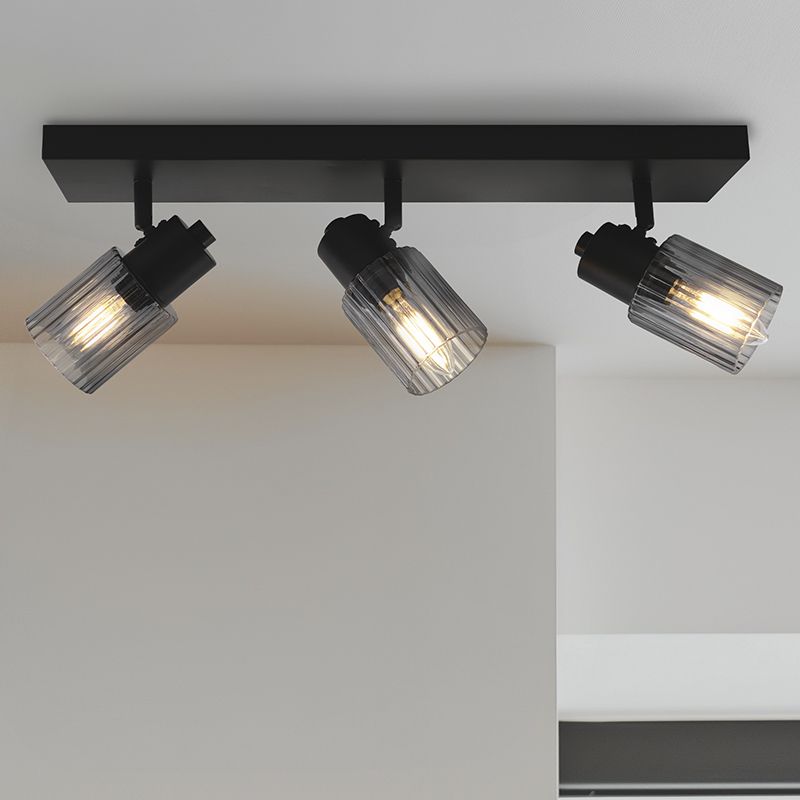 Retro plafondspot grijs, Omer