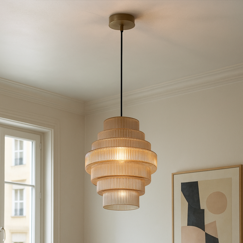 Retro hanglamp amber, Paris