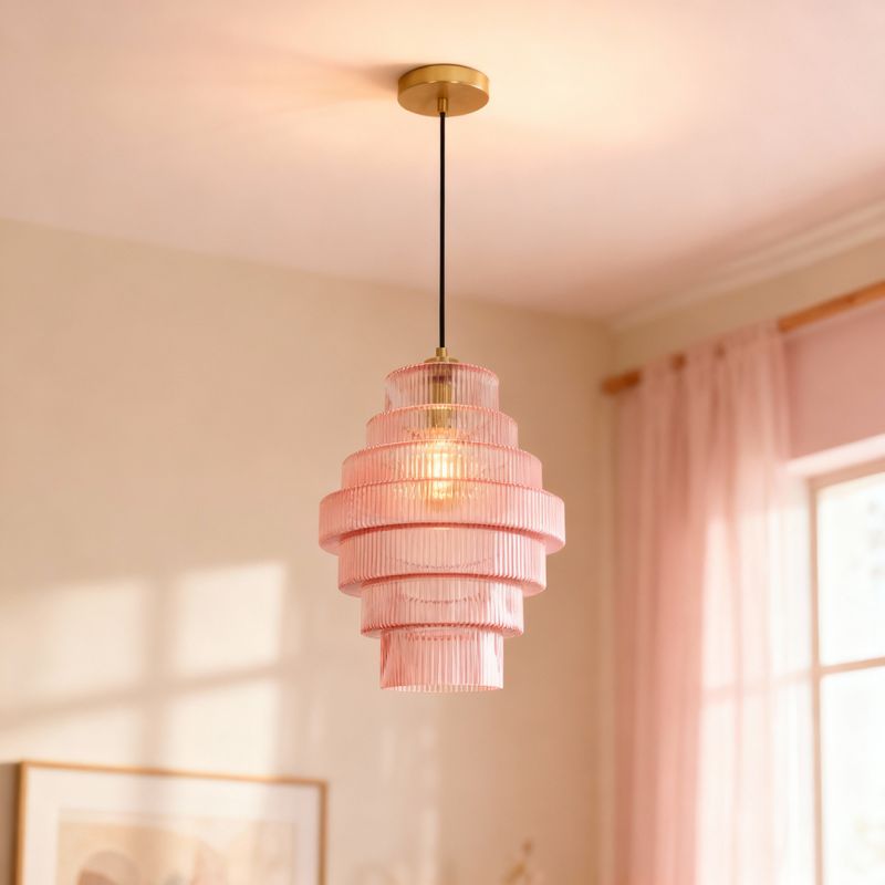 Retro hanglamp roze, Paris Retro hanglamp roze, Paris