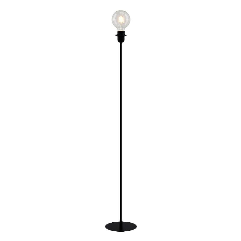 Zwarte vloerlamp zonder kap Eileen, metaal