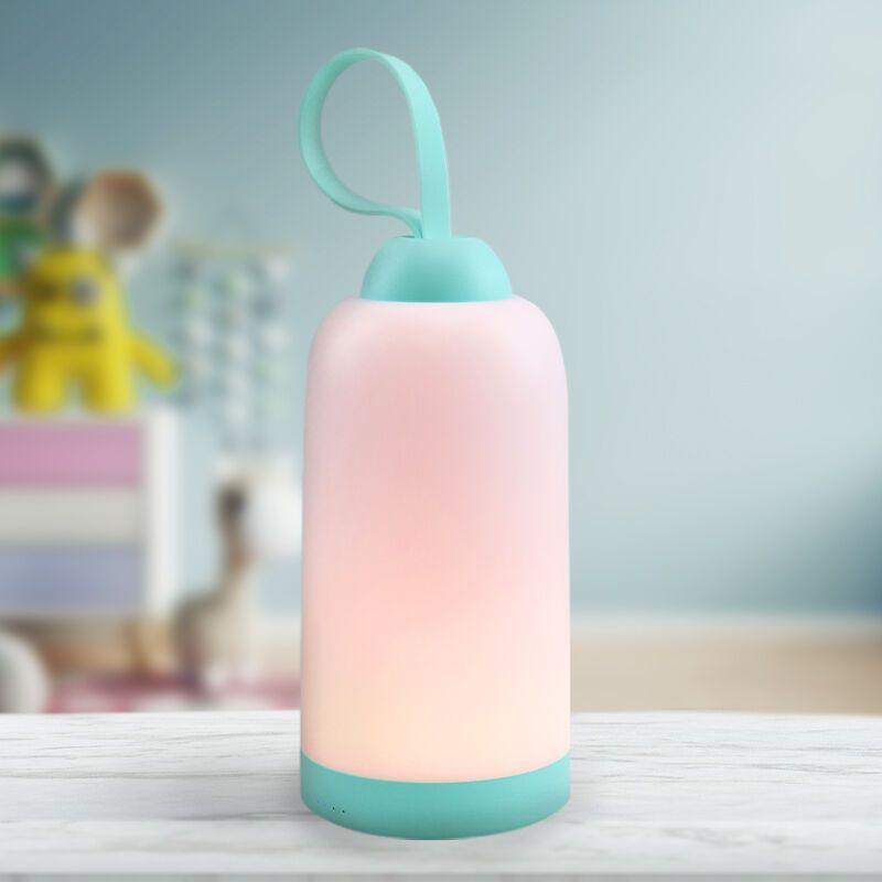 Blauwe nachtlamp Esper, kunststof, 3w, 3000K LED