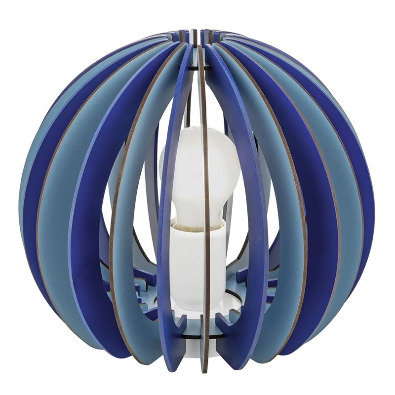 Houten kinderkamer tafellamp blauw, Babette