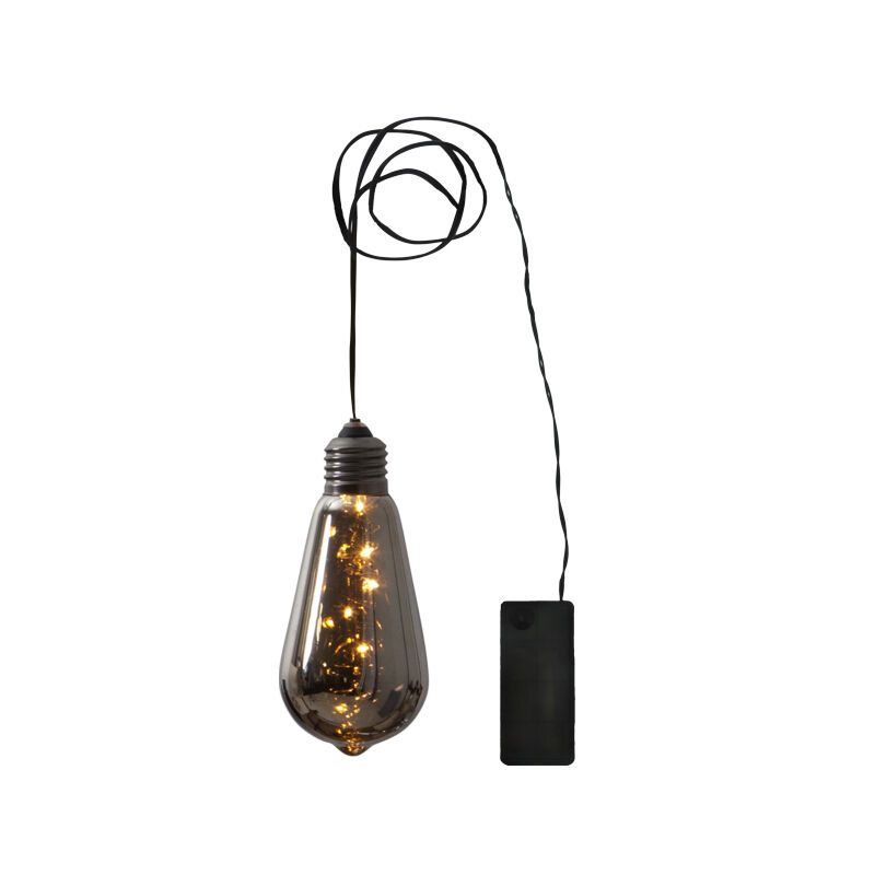 Smoke glas Edison lamp, op batterij