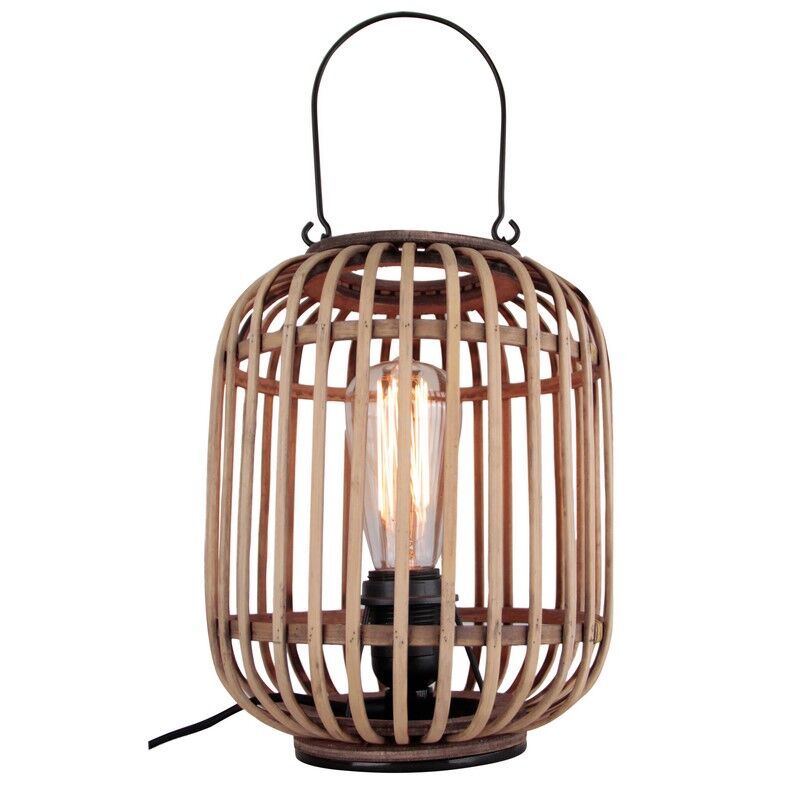 Industriële tafellamp Asja, zwart, met schakelaar