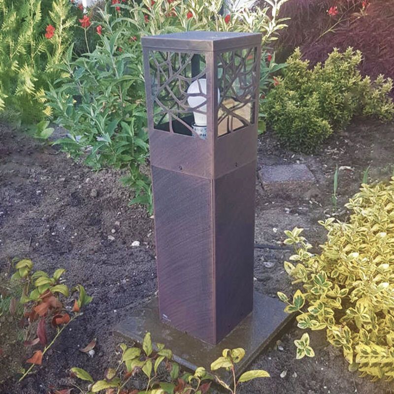 Landelijke buitenlamp roestkleurig, Teske, IP44 Landelijke buitenlamp roestkleurig, Teske, IP44