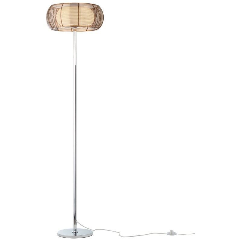 Moderne vloerlamp brons, Amela, met schakelaar Moderne vloerlamp brons, Amela, met schakelaar