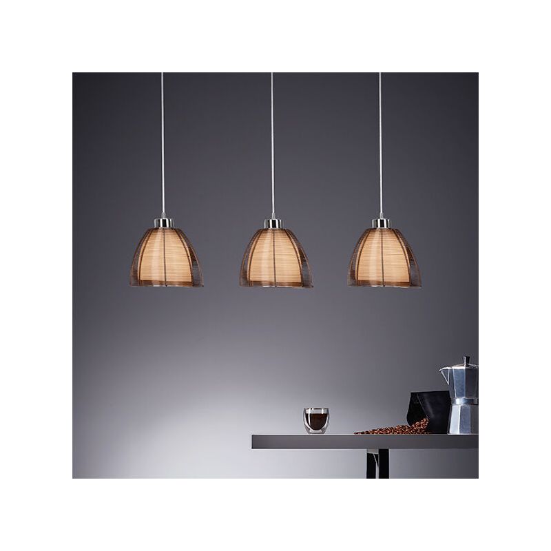 Moderne hanglamp brons, Amela
