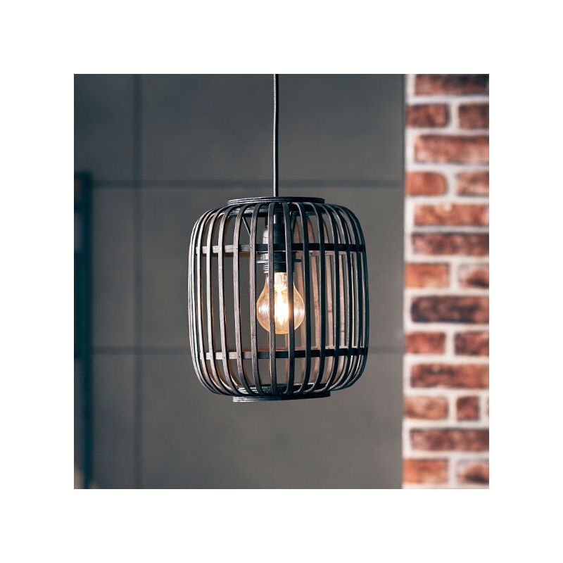 Moderne Hanglamp Brain, Zwart, hout