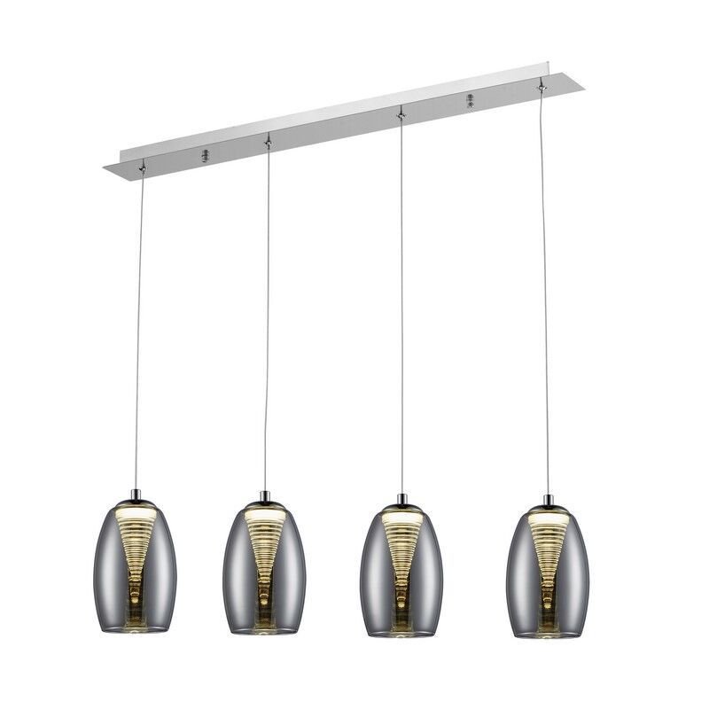 Moderne hanglamp Aliyah, Chroom