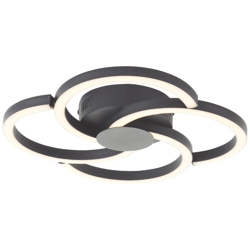 Design plafondlamp zwart, Somia, 22W, 3000K LED