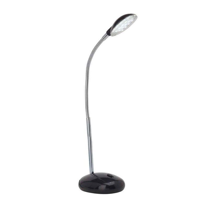 Kunststof bureaulamp zwart, Marenthe, 2W, 6000K LED, met schakelaar Kunststof bureaulamp zwart, Marenthe, 2W, 6000K LED, met schakelaar